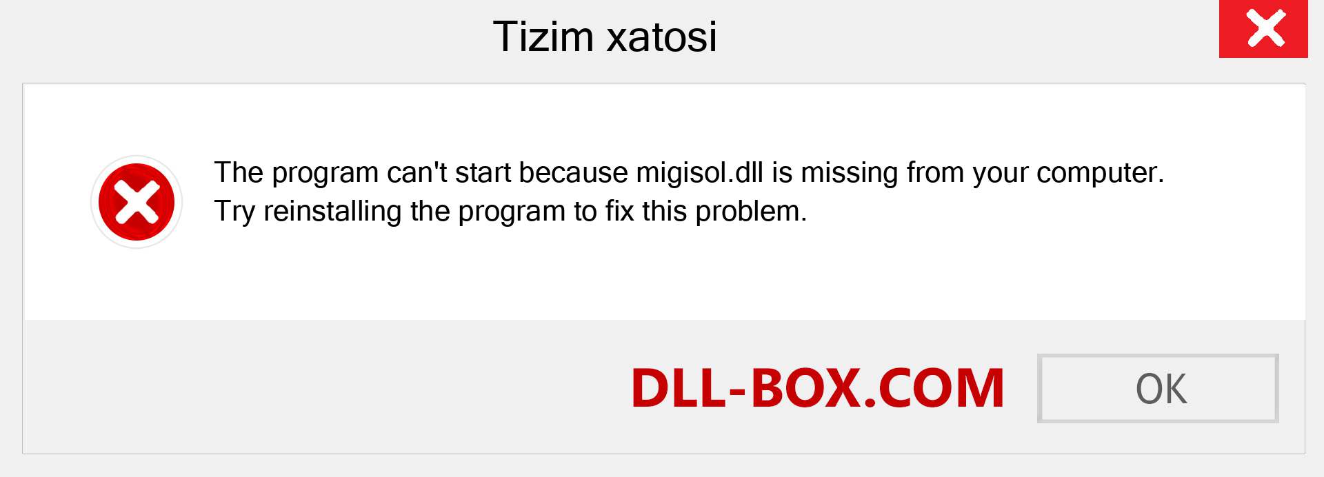 migisol.dll fayli yo'qolganmi?. Windows 7, 8, 10 uchun yuklab olish - Windowsda migisol dll etishmayotgan xatoni tuzating, rasmlar, rasmlar